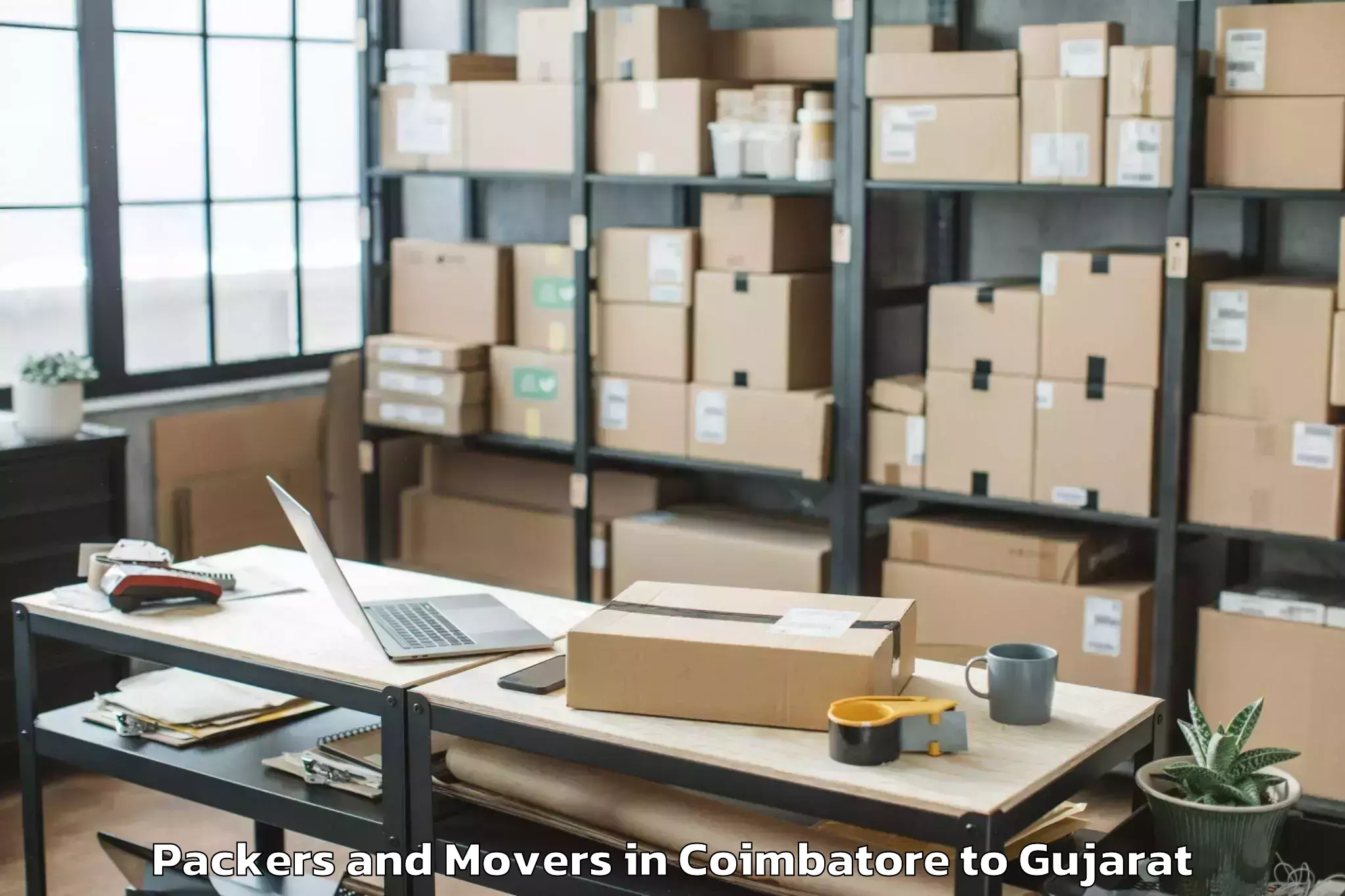 Quality Coimbatore to Delvada Packers And Movers